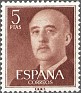 Spain 1955 General Franco 5 Ptas Castaño Edifil 1160